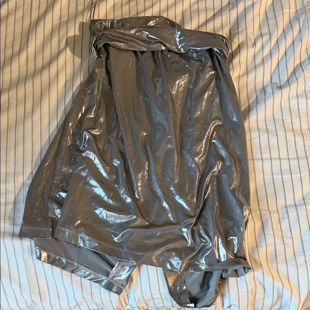 Diesel Shiny Gray High-Waisted Skirt M - Picture 8 of 10